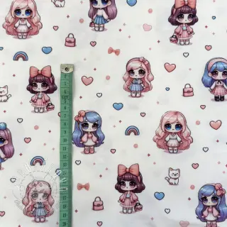 Úplet Dolls white digital print
