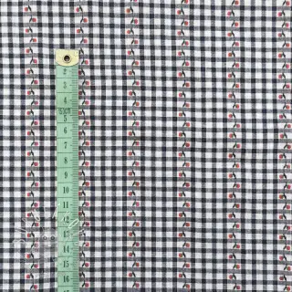 Bavlnená látka JACQUARD Climbing navy