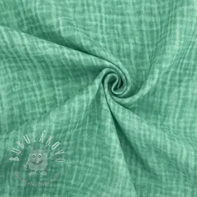 Dvojitá gázovina/mušelín Vintage green
