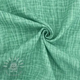 Dvojitá gázovina/mušelín Vintage green