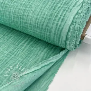 Dvojitá gázovina/mušelín Vintage green