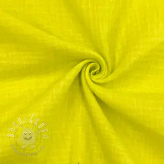 Dvojitá gázovina/mušelín Vintage neon yellow