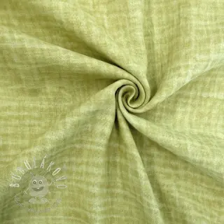 Dvojitá gázovina/mušelín Vintage lime