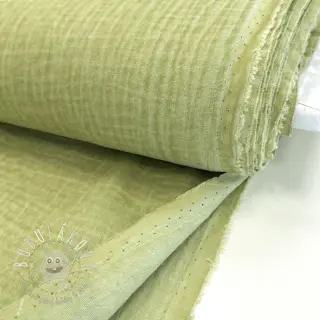 Dvojitá gázovina/mušelín Vintage lime