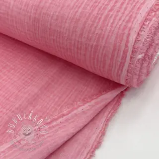 Dvojitá gázovina/mušelín Vintage pink