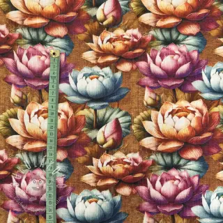 Viskóza s ľanom Marigold design C digital print