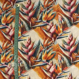 Viskóza s ľanom Marigold design A digital print