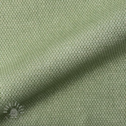 Dekoračná látka DOBBY Coloured Dot jungle green