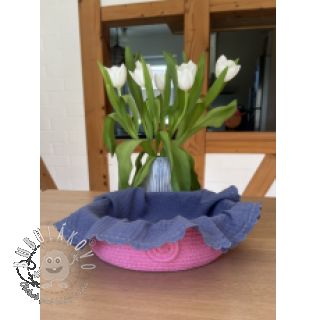 Dvojitá gázovina/mušelín jeans blue ORGANIC