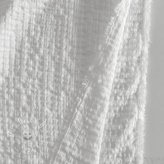 Bavlnená látka STRETCH Baby white