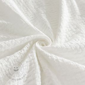 Bavlnená látka STRETCH Baby off white