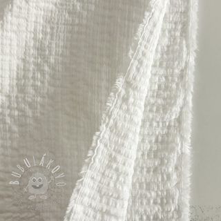 Bavlnená látka STRETCH Baby off white