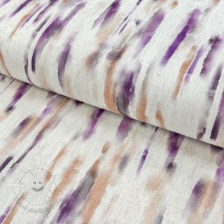 Viskóza s ľanom Natural Lin Lina purple digital print