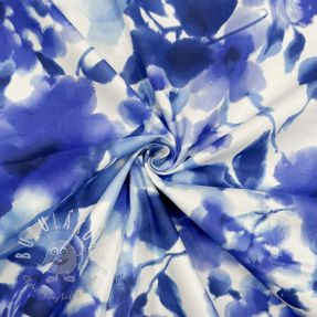 Bavlnená látka SATIN Kauai blue digital print
