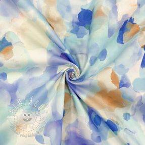 Bavlnená látka SATIN Niihau blue digital print