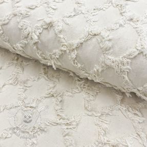 Bavlnená látka Ruffled Diamonds ecru