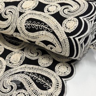Bavlnená látka EMBROIDERY Anouk black