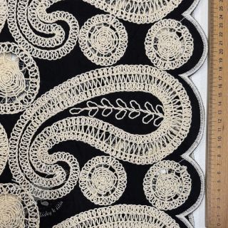 Bavlnená látka EMBROIDERY Anouk black