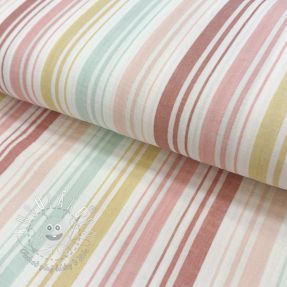 Dvojitá gázovina/mušelín Beach Stripe red