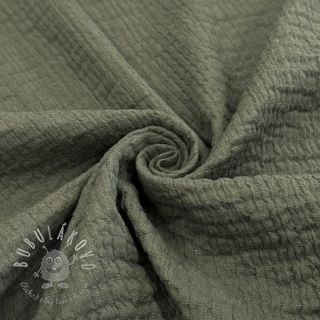 Bavlnená látka STRETCH Baby khaki