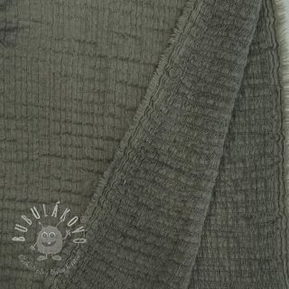 Bavlnená látka STRETCH Baby khaki