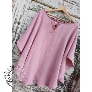 Dvojitá gázovina/mušelín light lilac ORGANIC