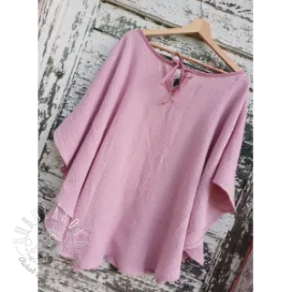 Dvojitá gázovina/mušelín light lilac ORGANIC