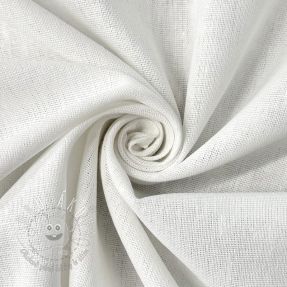 Bavlnená látka s ľanom PREMIUM white