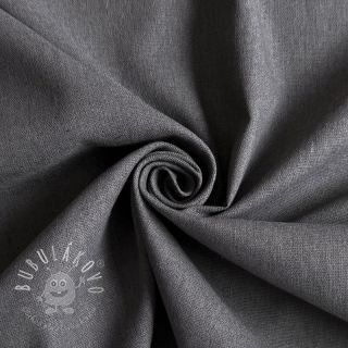 Bavlnená látka s ľanom PREMIUM dark grey