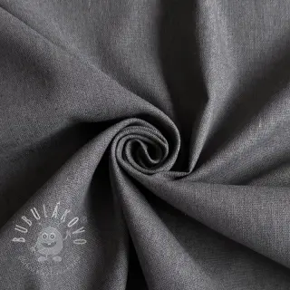 Bavlnená látka s ľanom PREMIUM dark grey