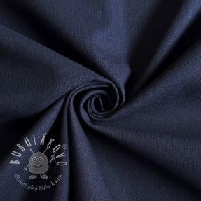 Bavlnená látka s ľanom PREMIUM dark blue
