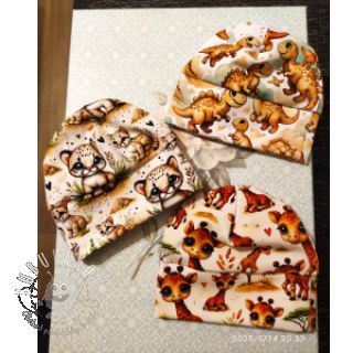 Úplet Wildlife doll eyes design A digital print