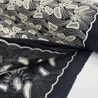 Bavlnená látka EMBROIDERY Amia black