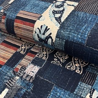 Bavlnená látka TWILL DENIM Mix print design B