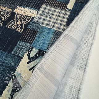 Bavlnená látka TWILL DENIM Mix print design B