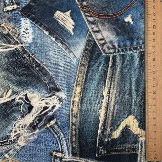 Bavlnená látka TWILL DENIM Mix print design C