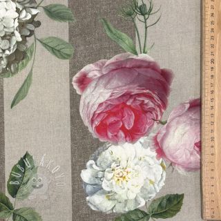 Dekoračná látka s teflonovou úpravou Hydrangea Roses