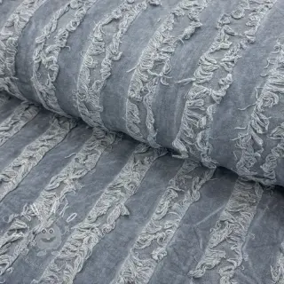 Bavlnená látka s ľanom Vintage Fringe Stripe blue