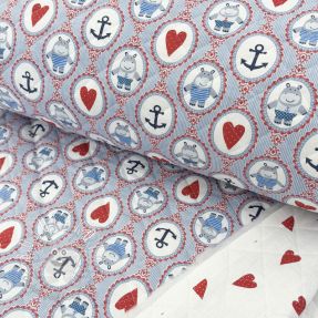 Bavlnená látka QUILTING Titouan bleu