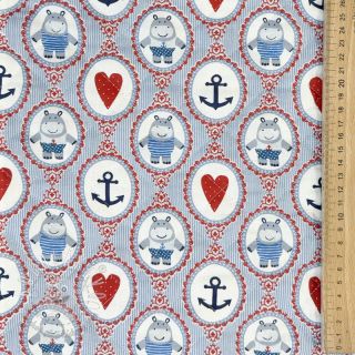 Bavlnená látka QUILTING Titouan bleu