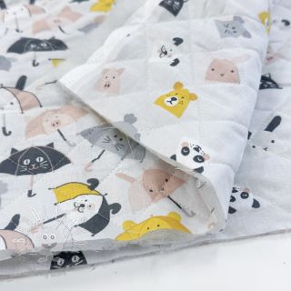 Bavlnená látka QUILTING Parapluie perle