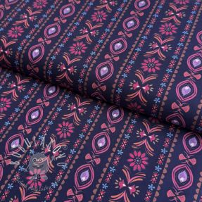 Bavlnená látka Motif stripe navy digital print
