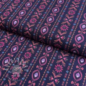 Bavlnená látka Motif stripe navy digital print