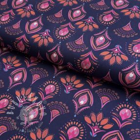 Bavlnená látka Motif navy digital print