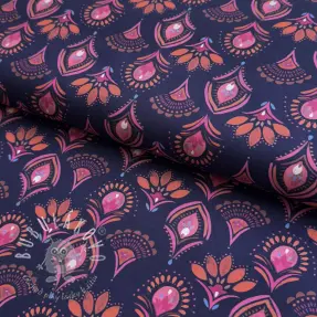 Bavlnená látka Motif navy digital print