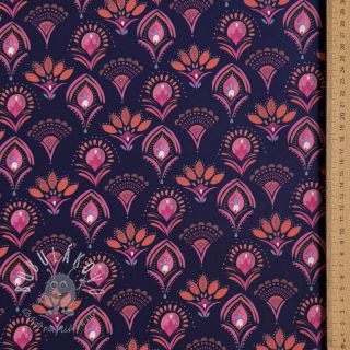 Bavlnená látka Motif navy digital print