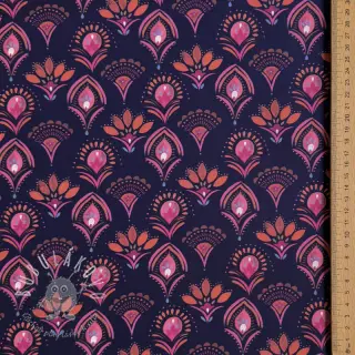 Bavlnená látka Motif navy digital print