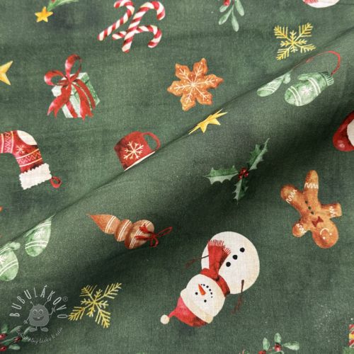 Bavlnená látka Cosy Warm Xmas
