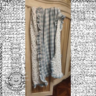 Dvojitá gázovina/mušelín Double sided CHECKS MINI green