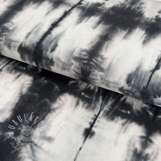 Bavlnená látka HAND TIE DYE black